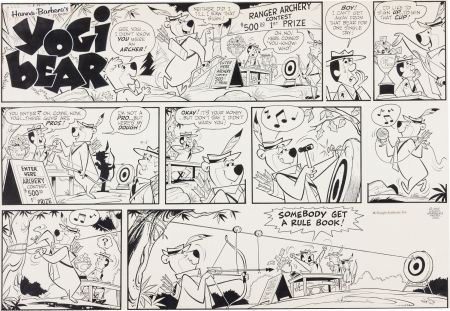 Gene Hazelton Yogi Bear Sunday Comic Strip Original Art dated 9-5-65