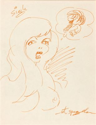 Portrait of Art Spiegelman: Self-Portrait Sketch Original Art