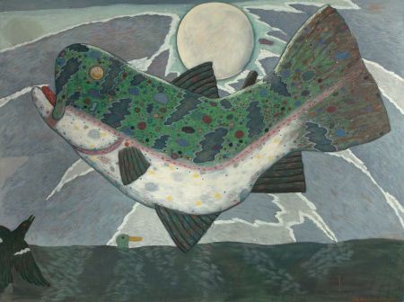Leaping Fish and Moon