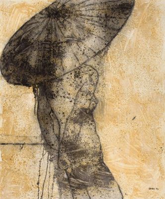 Desnudo con Sombrilla III (Nude with Parasol III) by Joel Jover - Auction record, sale price, and art valuation. Compare with similar artists and explore comparable artworks.