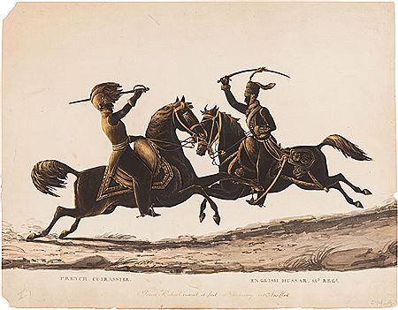 Military Silhouette: French Cuirassier and English 15th Hussar
