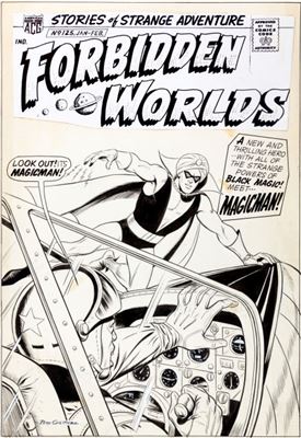 Forbidden Worlds #125 Cover First Appearance of Magicman Original Art (ACG, 1964).