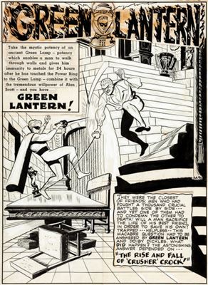 All-American Comics #85 Green Lantern Sportsmaster Splash Page 1 Original Art (DC, 1947).