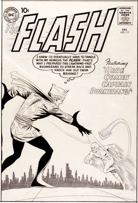 The Flash #117 Cover Original Art (DC, 1960).