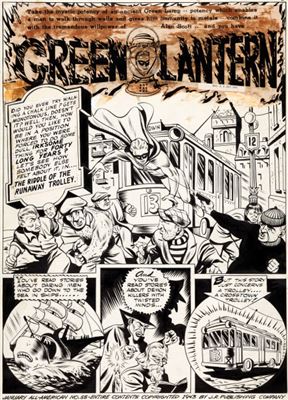 All-American Comics #55 Green Lantern Title Page 1 Original Art (DC, 1944).
