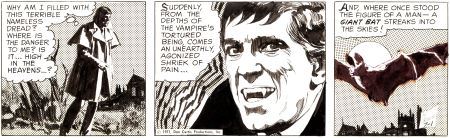 Dark Shadows Daily Comic Strip Original Art dated 7-1-71 (Dan Curtis Productions Inc., 1971).