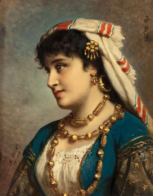 Portraits of Young Women (pair)