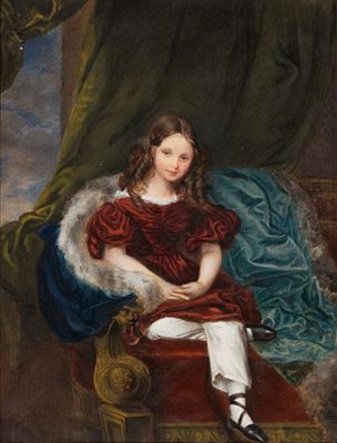 Portrait of a Young Lady by Adolf Theer - Auction record, sale price, and art valuation. Compare with similar artists and explore comparable artworks.
