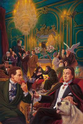 Sample artwork by James Warhola (Born 1955), known for illustrations, book-illustrations, writing - View similar artists and auction records