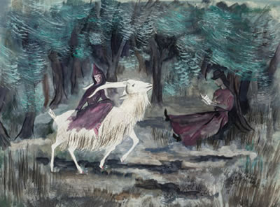 Seven from a suite of eight together with two additional illustrations for "The Centaur Plays Croquet"