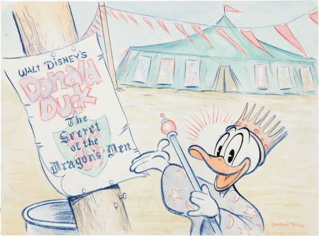 Donald Duck "The Secret of the Dragon's Den" Painted Illustration Original Art Group of 25