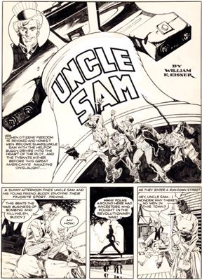 National Comics #13 Complete 9-Page Uncle Sam Story Original Art