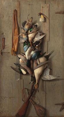 Still Life with Game and Hunting Paraphernalia by Richard Goodwin - Auction record, sale price, and art valuation. Compare with similar artists and explore comparable artworks.