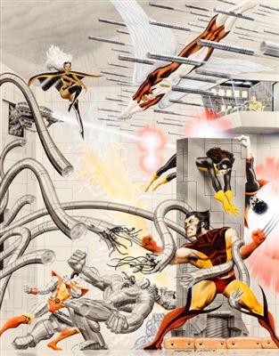Steve Fastner and Rich Larson X-Men Portfolio Set Two "Beware the Danger Room" Illustration Original Art