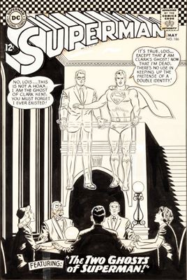 Curt Swan and George Klein Superman #186 Cover Original Art