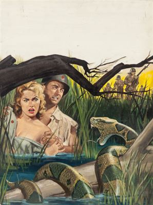 The Ordeal of the Nurse and the Corpsman, Man's Life magazine cover by Wil Hulsey - Auction record, sale price, and art valuation. Compare with similar artists and explore comparable artworks.