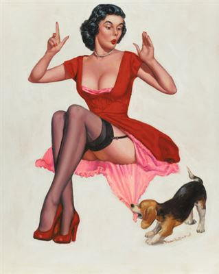 Pin-Up with Beagle