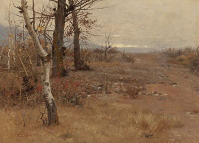 Birches in the Fall by Herman Hartwich - Auction record, sale price, and art valuation. Compare with similar artists and explore comparable artworks.