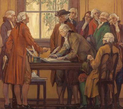 Signing the Declaration of Independence