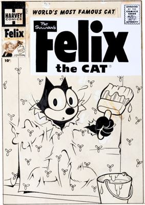 Felix the Cat #78 Cover Original Art (Harvey, 1956).