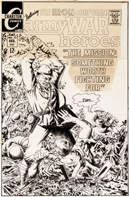 Army War Heroes #33 Cover Original Art (Charlton, 1969).