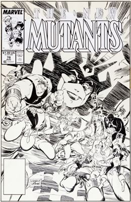 Rick Leonardi and Al Williamson New Mutants #78 Cover Original Art
