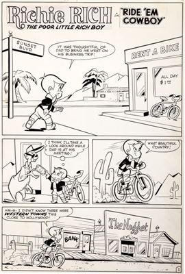 Sample artwork by Steve Muffatti (1910 - 1968), known for comic illustration, animation - View similar artists and auction records
