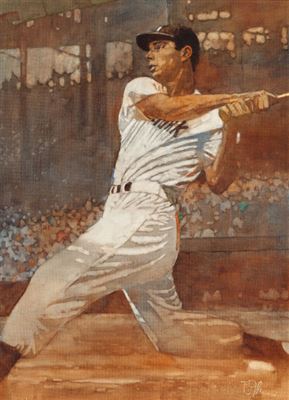 Joe Dimaggio by Bart John Forbes - Auction record, sale price, and art valuation. Compare with similar artists and explore comparable artworks.