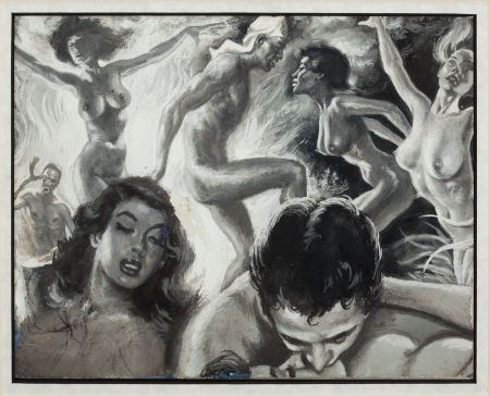 Voodoo Orgy, men's magazine interior illustration