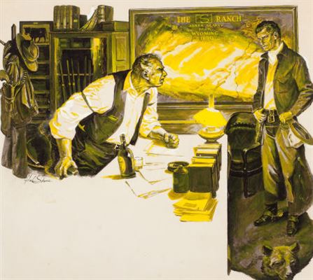Sample artwork by Hal Stone (1911 - 1994), known for story illustration - View similar artists and auction records