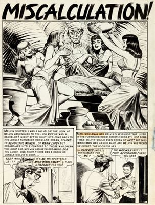 Jack Kamen Weird Science #15 "Miscalculation!" Complete 6 Page Story Original Art by Jack Kamen - Auction record, sale price, and art valuation. Compare with similar artists and explore comparable artworks.