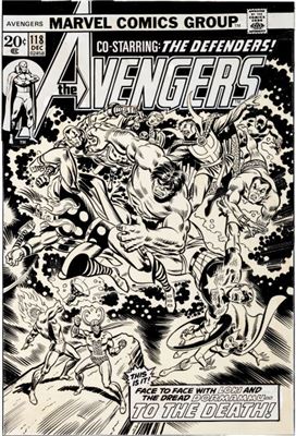 Ron Wilson and John Romita Sr. Avengers #118 Cover Original Art