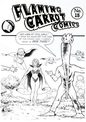 Bob Burden Flaming Carrot Comics #15 Cover Original Art by Bob Burden - Auction record, sale price, and art valuation. Compare with similar artists and explore comparable artworks.
