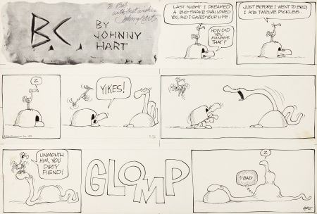 Johnny Hart B.C. Sunday Comic Strip Original Art dated 5-24-70
