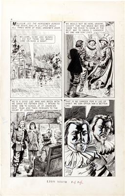 Norman Nodel Classics Illustrated #155 "The Lion of the North" Near Complete Story Original Art