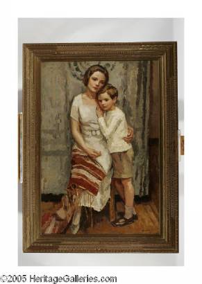 Mother and Son by Gerald Vivian Davis - Auction record, sale price, and art valuation. Compare with similar artists and explore comparable artworks.