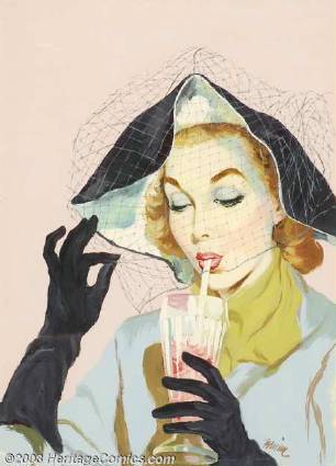 Illustration (c.1950)-American Weekly by Gwen Fremlin - Auction record, sale price, and art valuation. Compare with similar artists and explore comparable artworks.