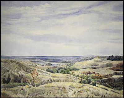 Sample artwork by Dorothy Elsie Perehudoff Knowles (Born 1927), known for modernist landscape painting - View similar artists and auction records