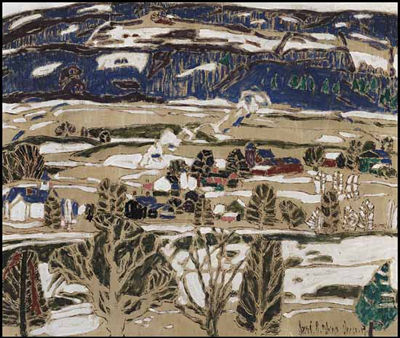 Snow Patches, Boston Corners, NY by David Brown Milne - Auction record, sale price, and art valuation. Compare with similar artists and explore comparable artworks.
