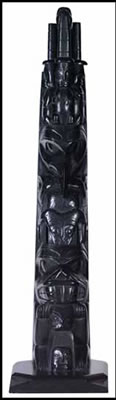 Totem with Eagle, Three Watchmen, Raven, Frog, Beaver, Killer Whale and Human by Rufus Moody - Auction record, sale price, and art valuation. Compare with similar artists and explore comparable artworks.