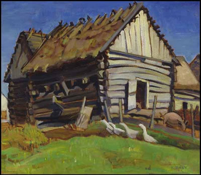 The Log Barn by Kathleen Frances (Pepper) Daly - Auction record, sale price, and art valuation. Compare with similar artists and explore comparable artworks.
