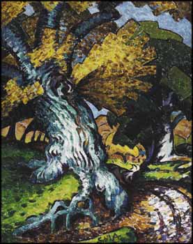 Swirling Tree by Sybil Andrews - Auction record, sale price, and art valuation. Compare with similar artists and explore comparable artworks.
