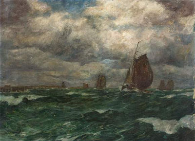 Sample artwork by Wilhelm Schmetz (1890 - 1938), known for landscape, churches, streets scene and marine painting, lighting effects, graphic design - View similar artists and auction records