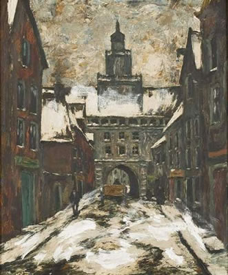 Winterliche Stadtansicht