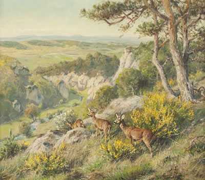 Rehe in weiter Gebirgslandschaft by Wilhelm Buddenberg - Auction record, sale price, and art valuation. Compare with similar artists and explore comparable artworks.