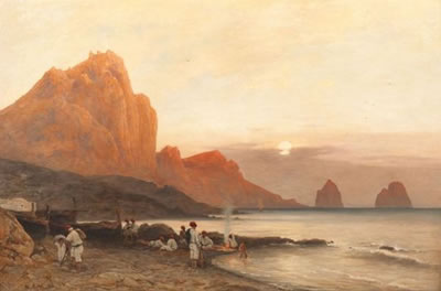 Insel Capri mit italienischen Fischern