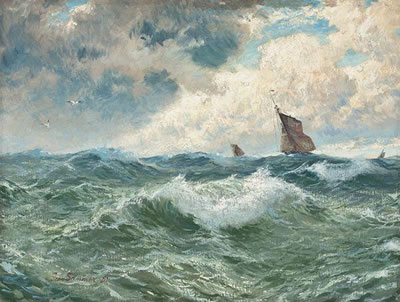 Boote auf stürmischer See