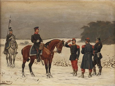 Preußische Soldaten im deutsch-französischen Krieg