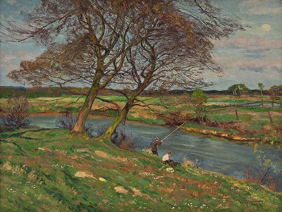 Angler am Fluss