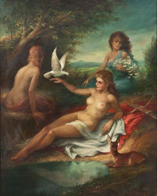 Nymphen am Bach